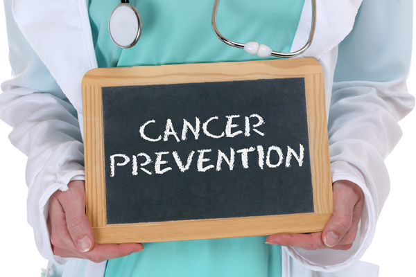 a sign that says Cancer Prevention