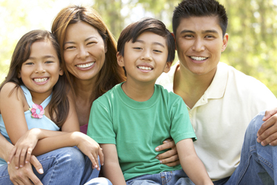 picture of Asian-American Family