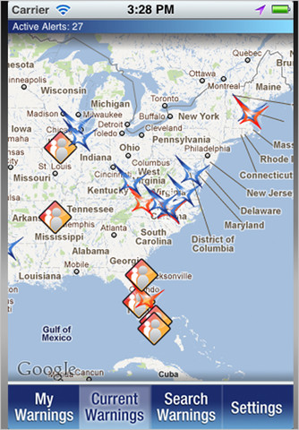 Image of the Code Red Mobile App on an iPhone