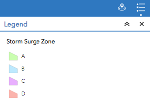 Storm Surge Zone Legend