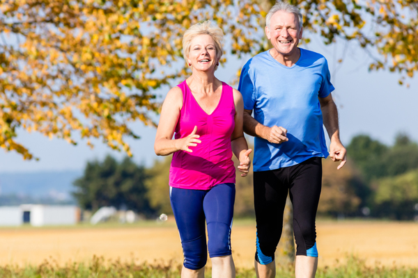 older couple walking