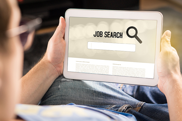 searching for jobs on an ipad