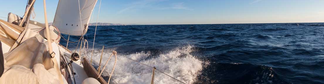 a boat on open water