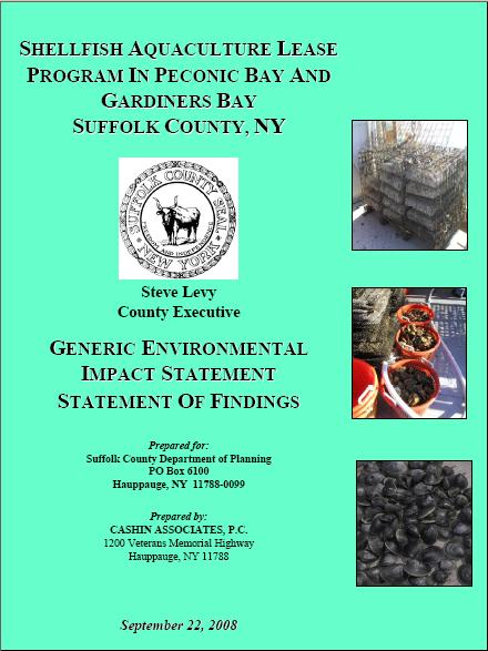 Generic Environmental Impact Statement of Findings cover