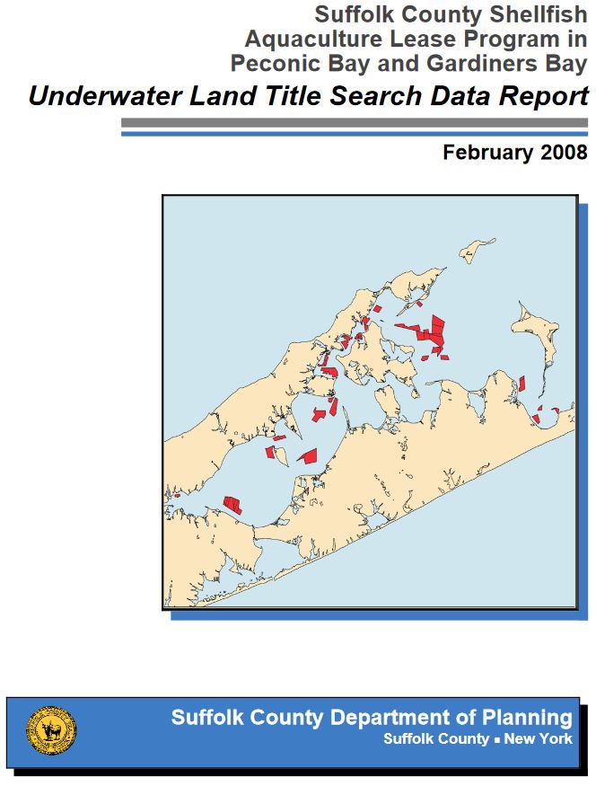 Underwater Land Title Search Data Report cover