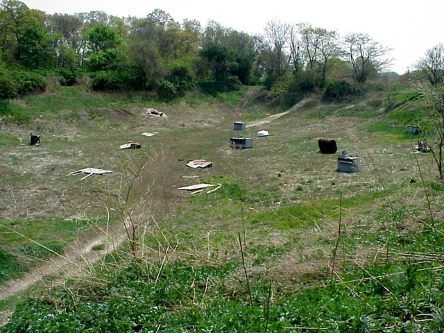 image 40 - metal and wood trash thrown over a grassy clearing