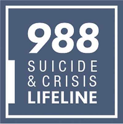 988 suicide and crisis hotline flyer