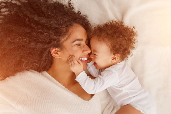 a mother and her baby