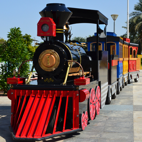 a rideable steam train