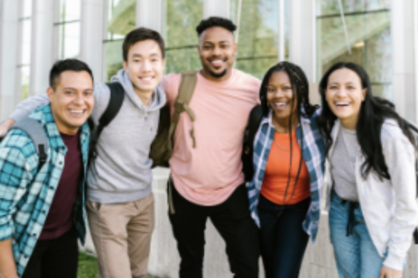 Group of teen students