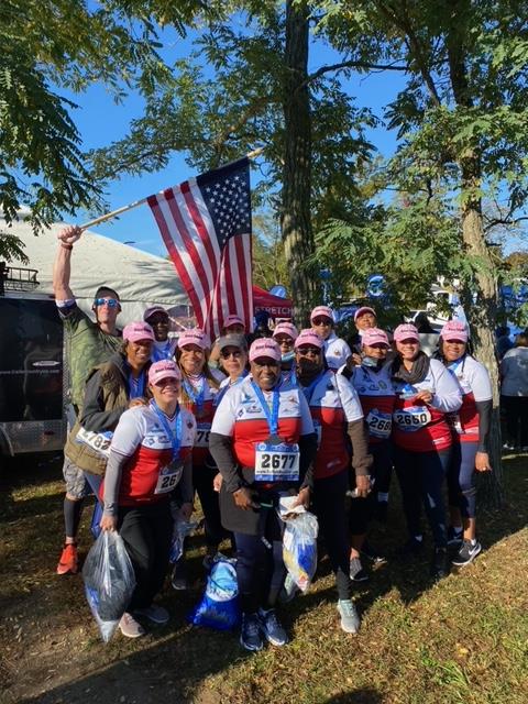 image of women and veterans in suffolk county's marathon