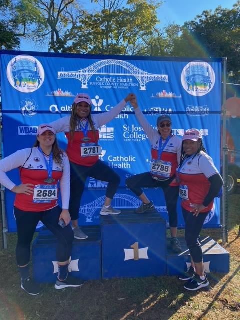 image of women and veterans in suffolk county's marathon