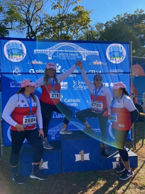 image of women and veterans in suffolk county's marathon