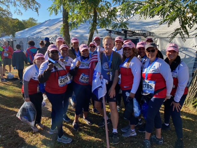 image of women and veterans in suffolk county's marathon