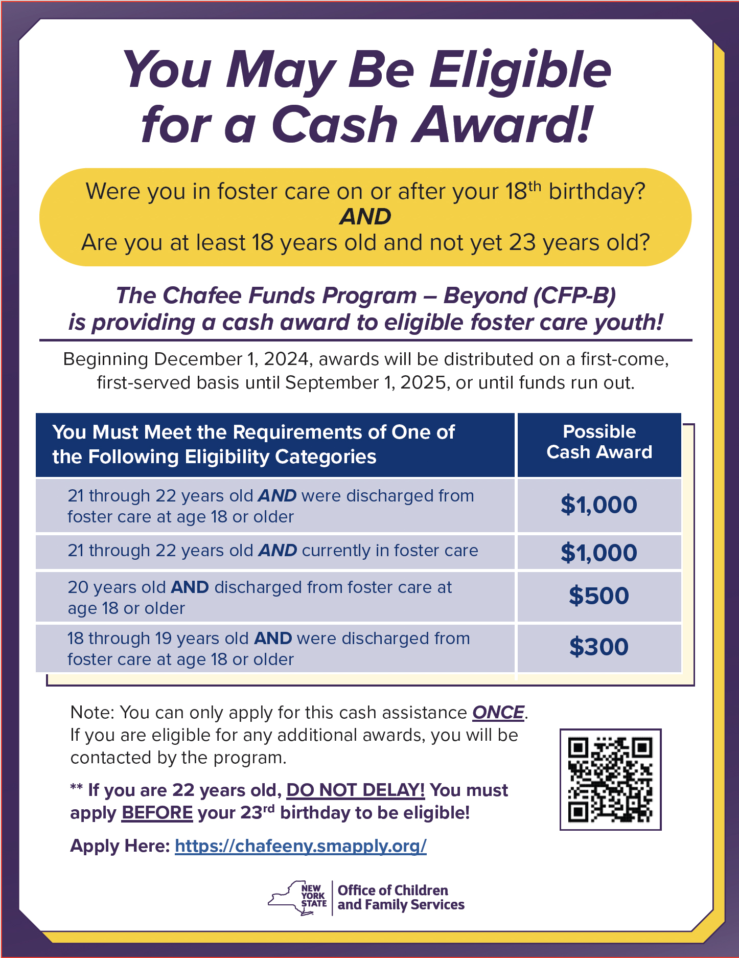 2024-25 Chafee Funds Program