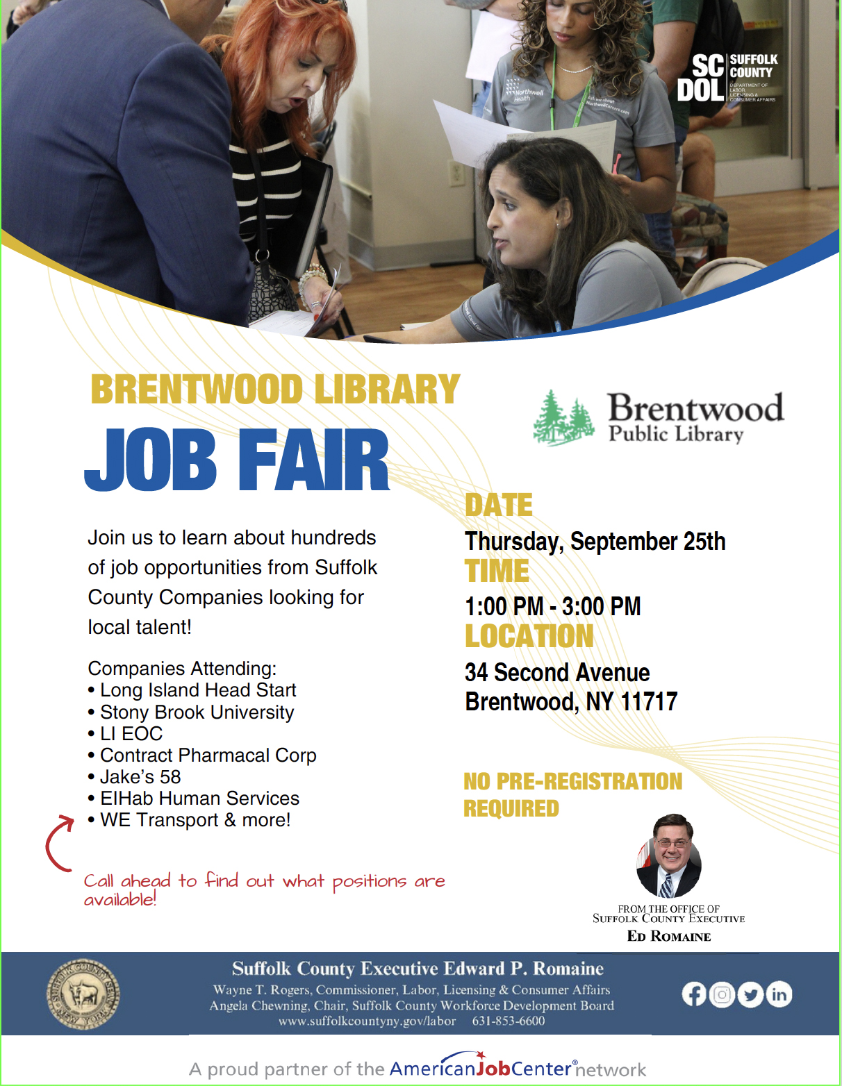 2025 Job Fair Brentwood flyer